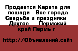 Продается Карета для лошади - Все города Свадьба и праздники » Другое   . Пермский край,Пермь г.